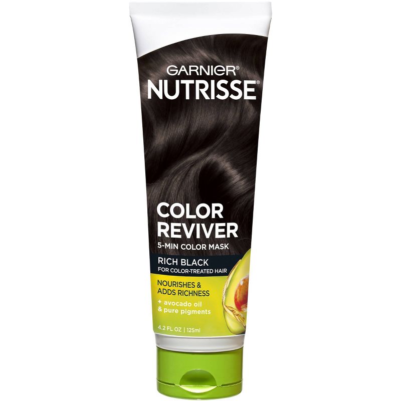 Garnier Nutrisse Color Reviver 5 Minute Nourishing Color Hair Mask - Rich Black - 4.2 fl oz