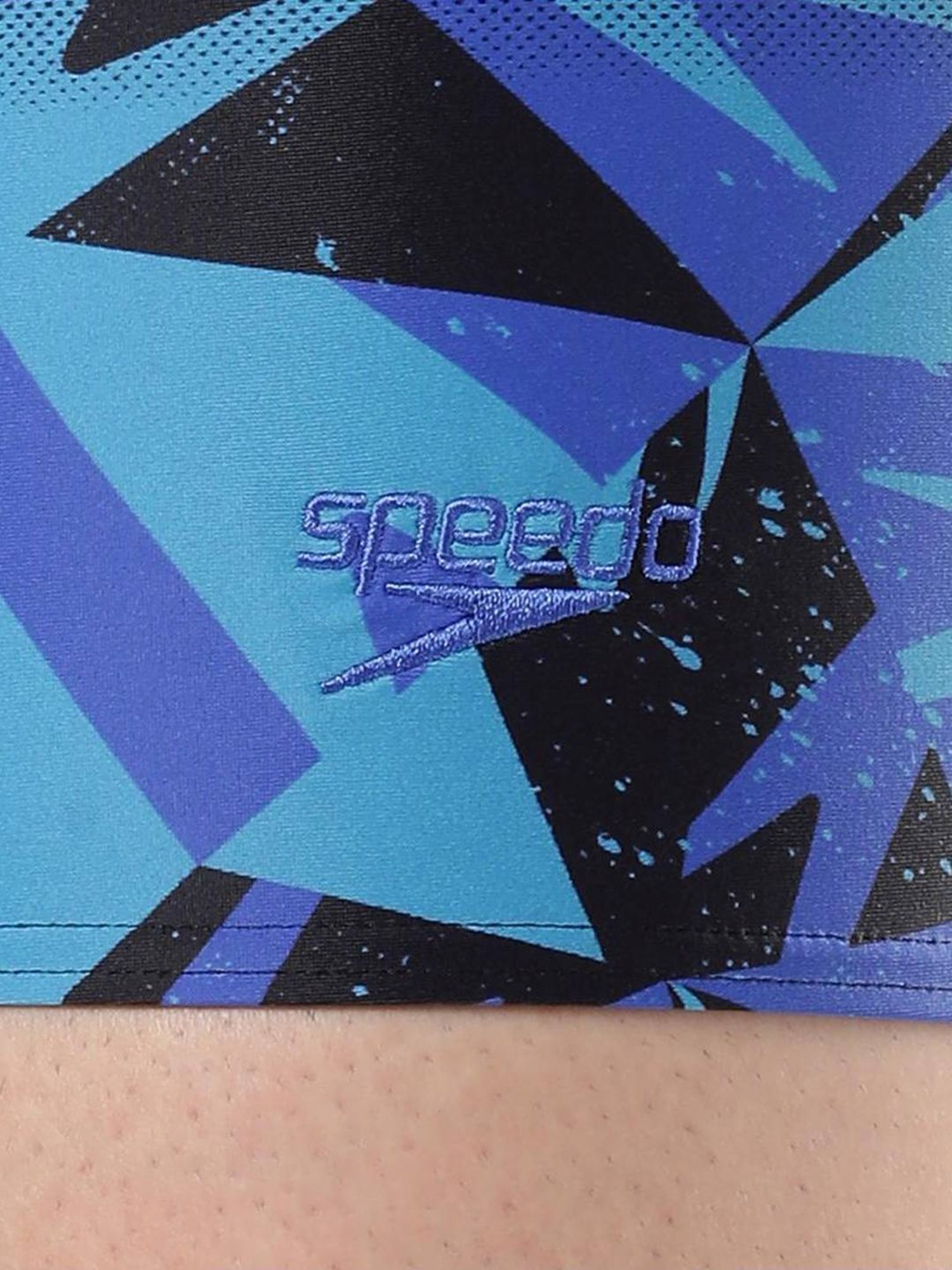 Speedo Shine Blue Regular Fit Printed Swim Shorts