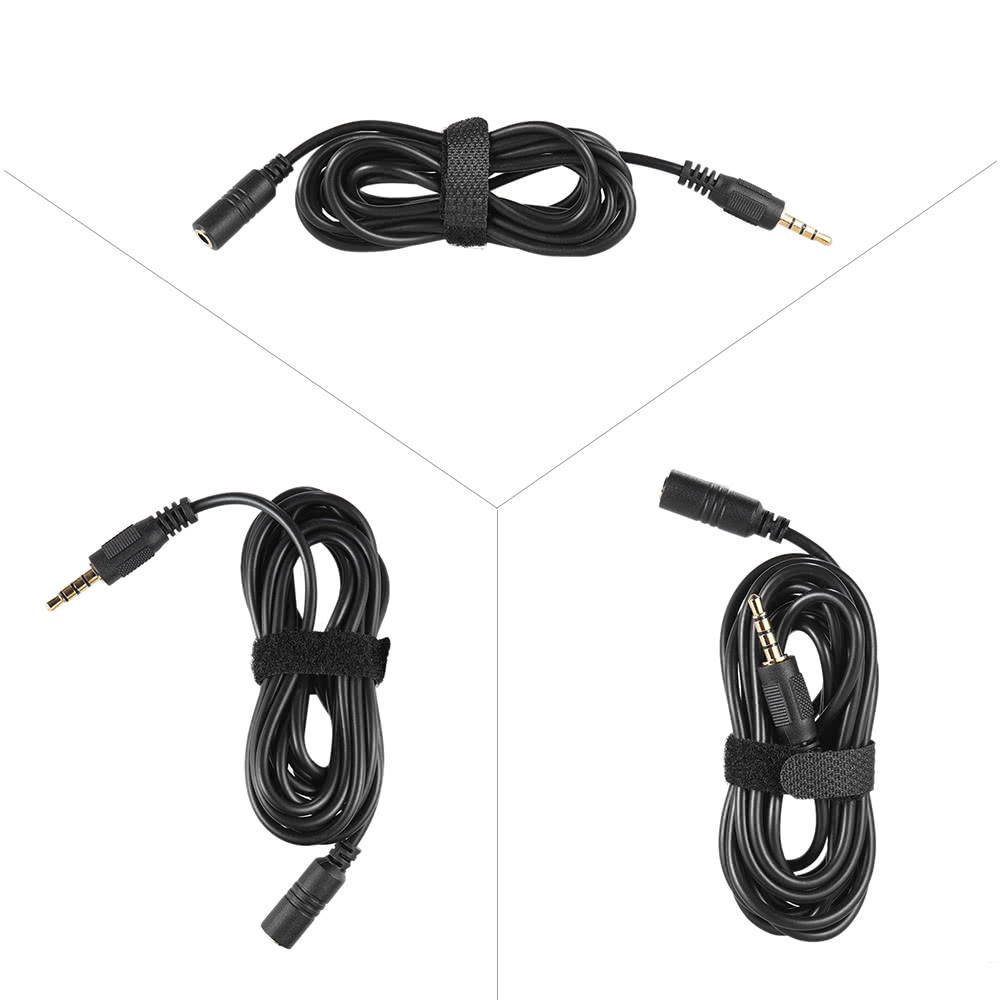 Andoer 2m Extension Cable for Cellphone Smartphone Mic Microphone Female 3.5mm to Male 3.5mm