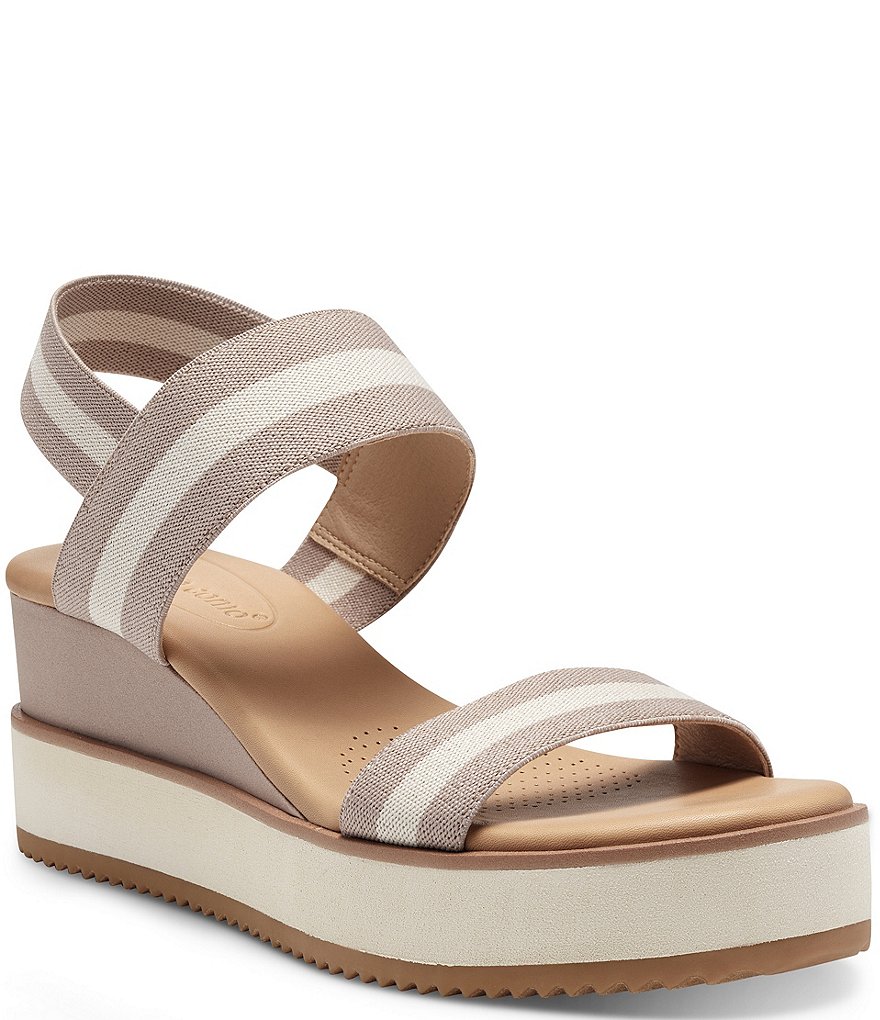 CC Corso Como Edsei Two-Tone Elastic Wedge Sandals