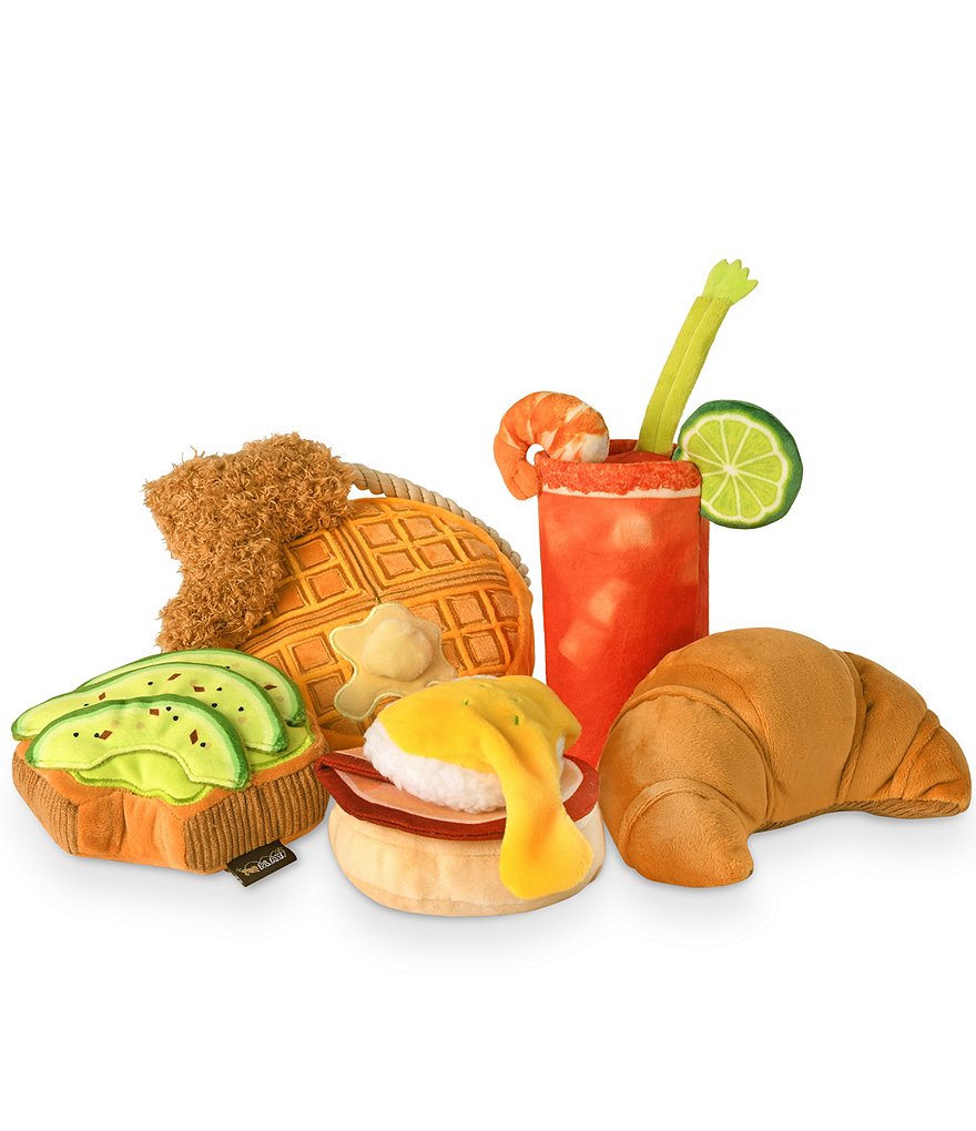 PLAY Pet Lifestyle And You Barking Brunch Toy Set , 5-Piece Plush Dog Toys