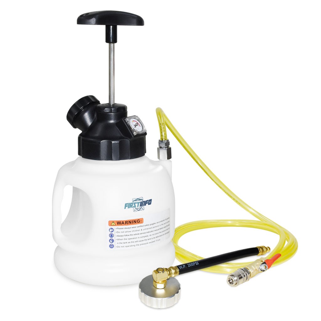 FIRSTINFO 3 Liter Manual Brake Fluid Pressure Bleeder One Person Manual Pump Operation