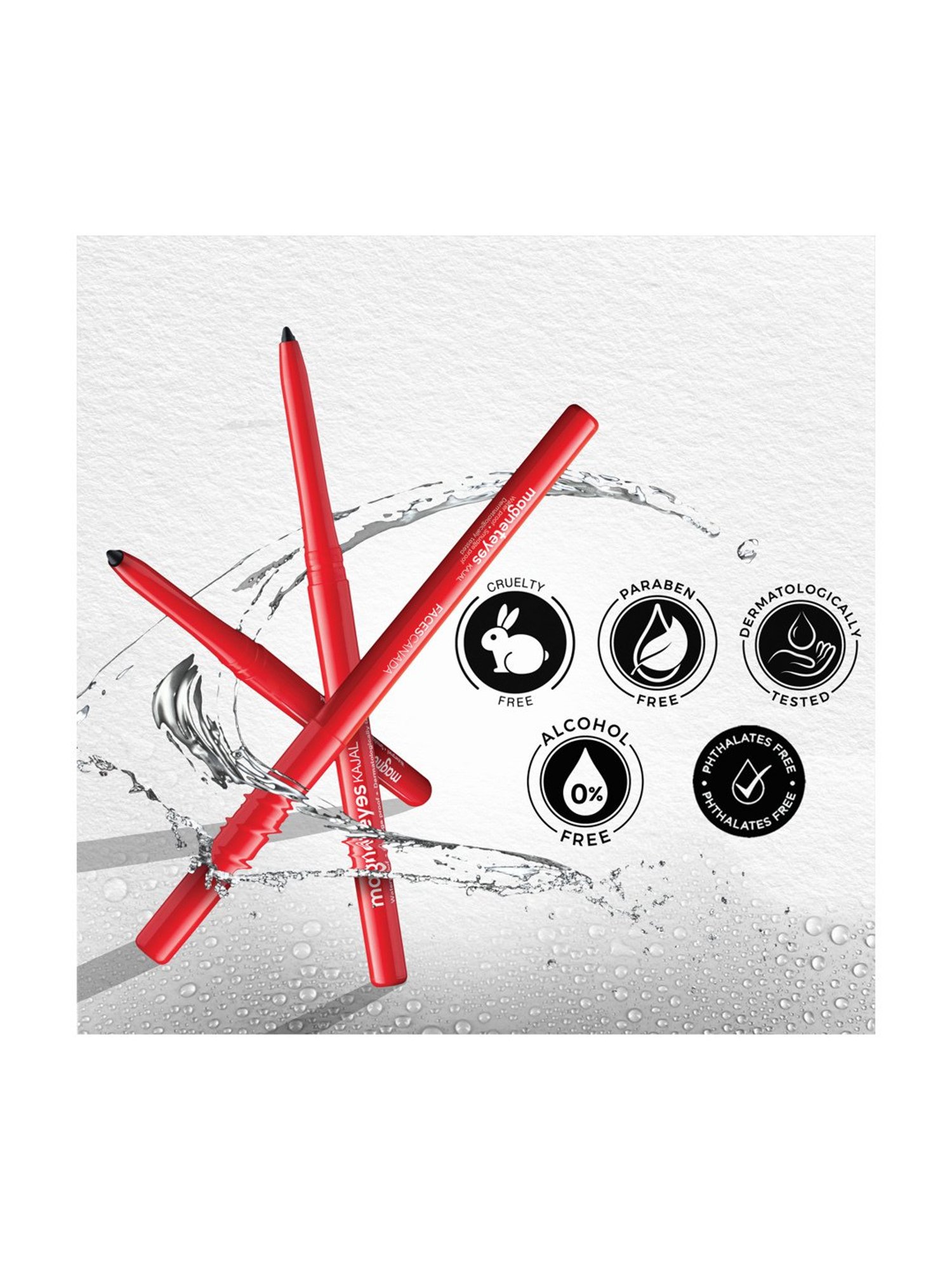 Faces Canada Magneteyes Kajal Black - Pack of 2