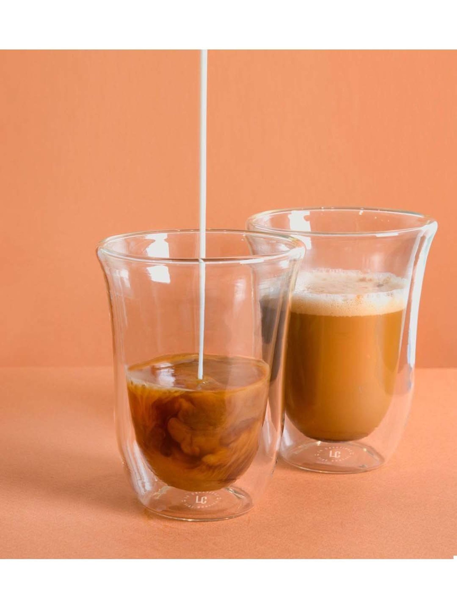 La Cafetiere Transparent Glass Double Walled Latte Jack Tumbler (0.3 L) - Set of 2
