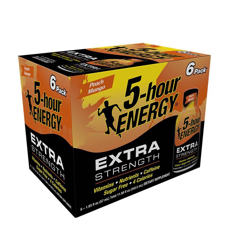 5 Hour Energy Extra Strength Shot - Peach Mango - 6pk