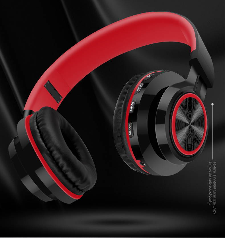 Headphones Telescopic FM Radio Function High Definition Noise Isolation Headsets for Laptop, Mac, iPhone and Most Android Phones Red and Rose Gold RJ-560-R