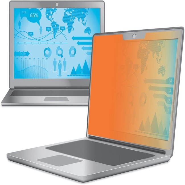 3M GF240W9B Gold Privacy Filter For 24 Inch Widescreen Monitor - Display Privacy Filter - 24 Inch Wide - Gold