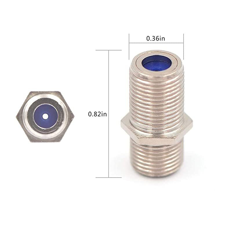 3GHz F Type RG6 Coax Cable Female to Female ConnectorRF Coaxial Cable Extension Adapter Antenna Plug Connects Two Coaxial Video Cables 5 Pack