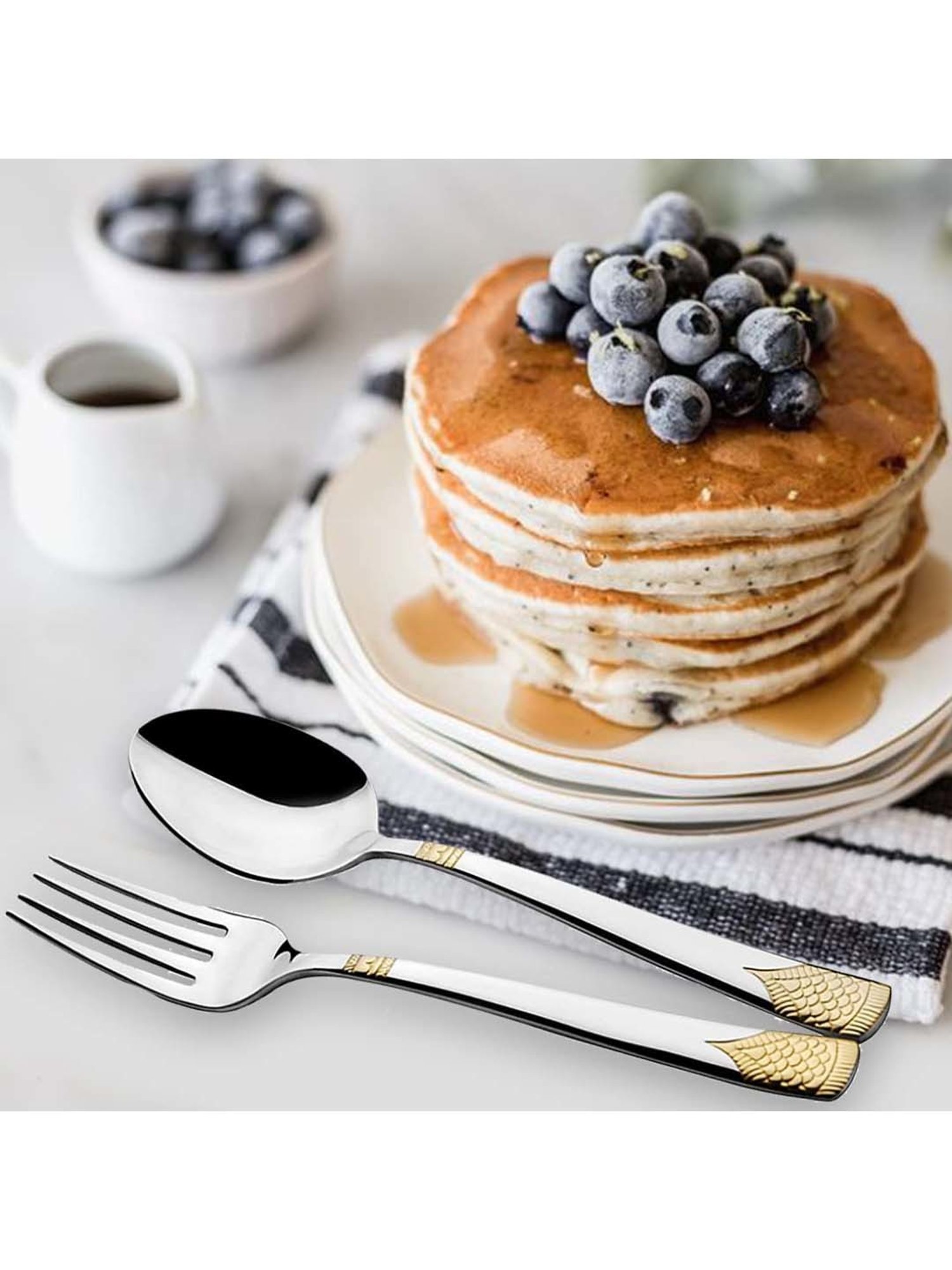 FnS August Gold & Silver Stainless Steel Cutlery - Set of 25