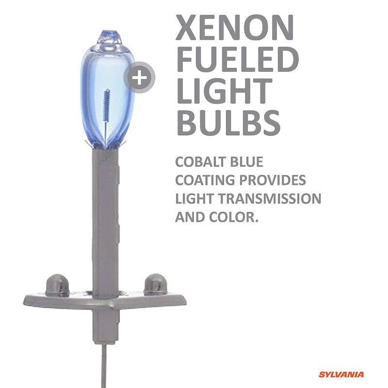 Sylvania H1SZ.BB2 High Performance SilverStar zXe H1 Halogen Fog Light Bulb HID Attitude and Xenon Fueled, White (2 Pack)