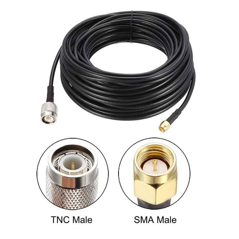 uxcell SMA Male to TNC Male RG58 RF Coaxial Cable 50 ft