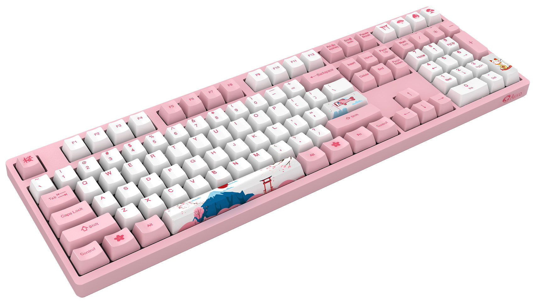 Akko 3108V2 Sailor Moon Gaming Mechanical Keyboard Pink Switch Double Shot Dye Sub PBT Keycaps NKRO Detachable USB Type-C Pink Cat Paw