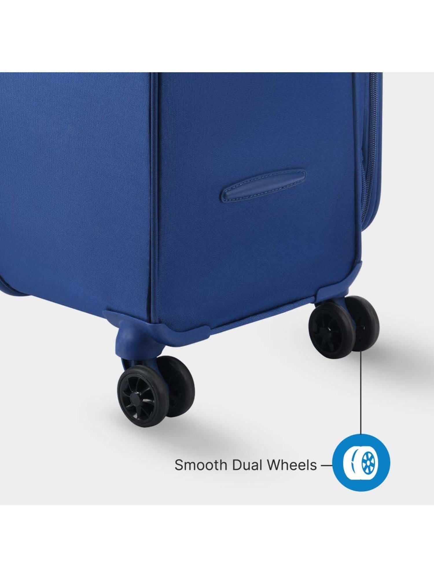 Skybags Snatch Blue Color Block Soft Large Trolley Bag - 52 cm