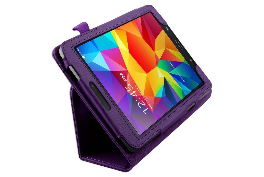 Hellfire Trading Magnetic PU Leather Case Cover for Samsung Galaxy Tab 4 8" T330 - Black