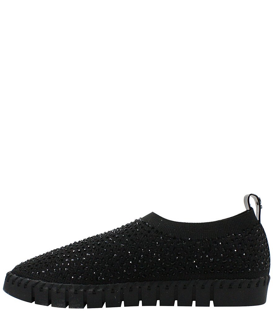 J. Renee Wenmare Stretch Fabric Rhinestone Embellished Sneakers