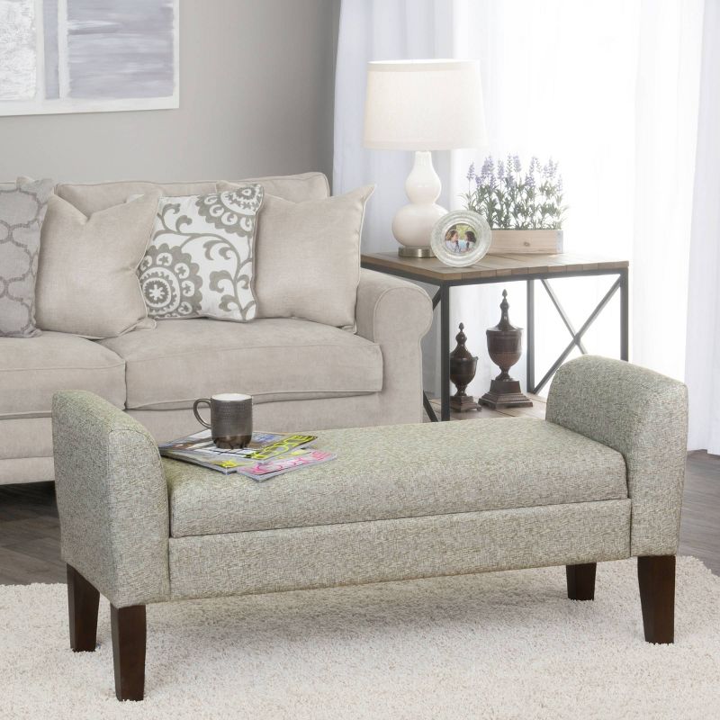 Tara Storage Bench Settee Gray - HomePop
