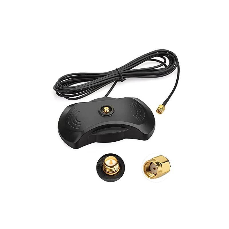 Wi-Fi Antenna Magnetic Stand Base RP SMA Connector & 10ft Extension Cable & 2 x Powerful Magnets for Antenna with RP-SMA Connector