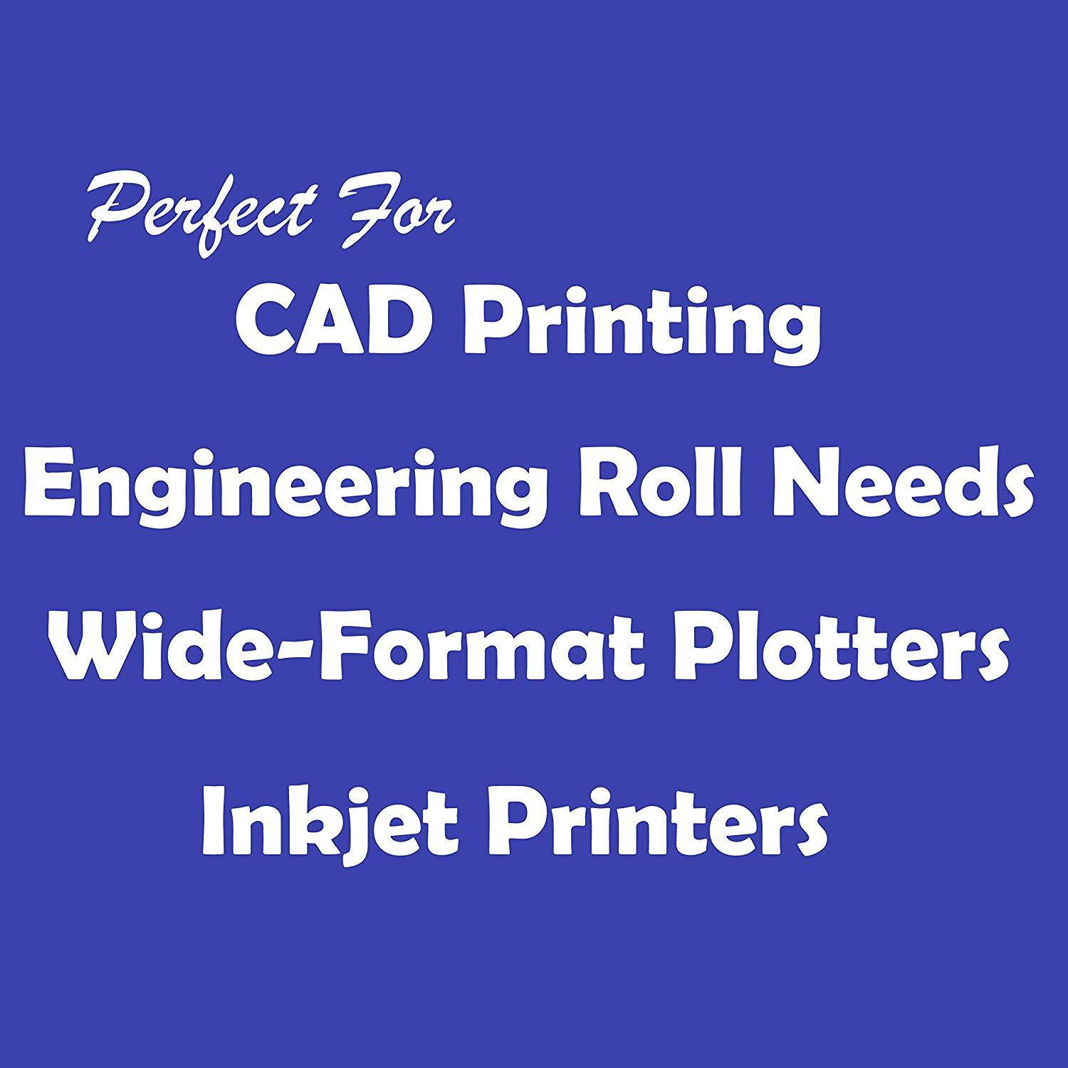 Alliance Untaped CAD Paper Rolls, 30" x 150', 92-96 Bright, 20 lb, Ink Jet Bond, Engineering - 4 Rolls Per Carton, 2 Inch Core