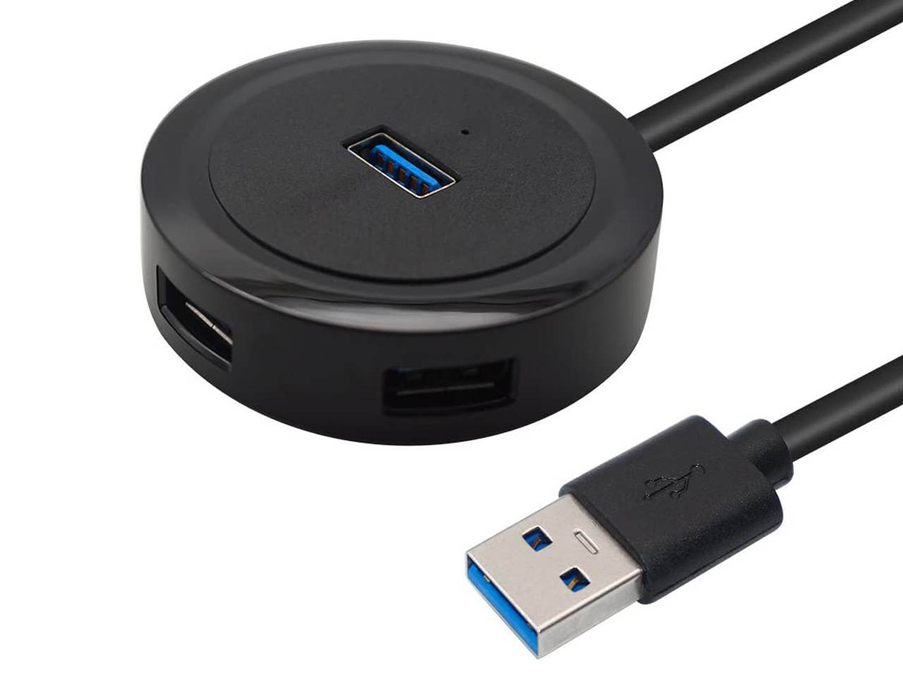 BEFIRST Portable 4-Port USB 3.0 HUB Distributor With Micro USB Power Port Suitable For Super High-Speed Data Transmission And Fast Charging