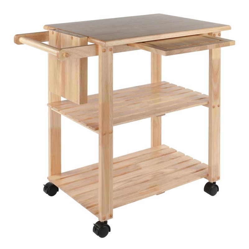 Utility Cart with Cutting Board Wood/Natural - Winsome