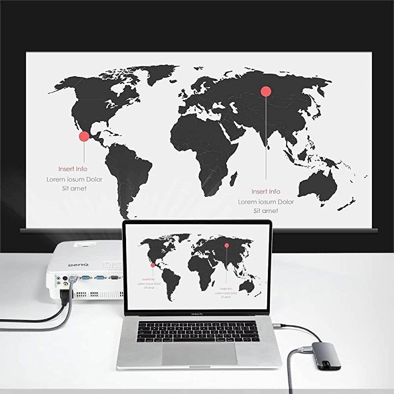 4K HDMI Cable, 2FT HDMI Cord High Speed 18Gbps HDMI to HDMI Cable,4K, 3D, 2160P, 1080P, Ethernet - 28AWG Braided HDMI 2.0 Cable - Audio Return Compatible UHD TV, Blu-ray, PS4/3, Monitor, PC