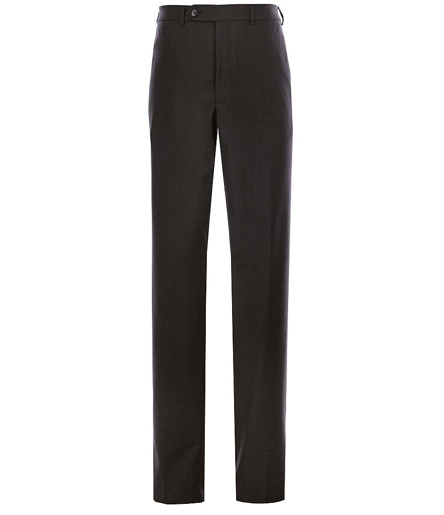 Hart Schaffner Marx Plaid Flat-Front Trouser Pants