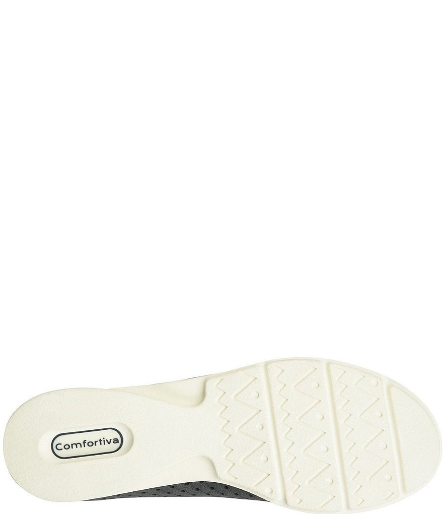 Comfortiva Perlace Perforated Leather Slip-On Sneakers