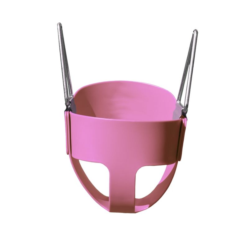 Gorilla Playsets Full Bucket Toddler Swing - Pink with Pink Chains