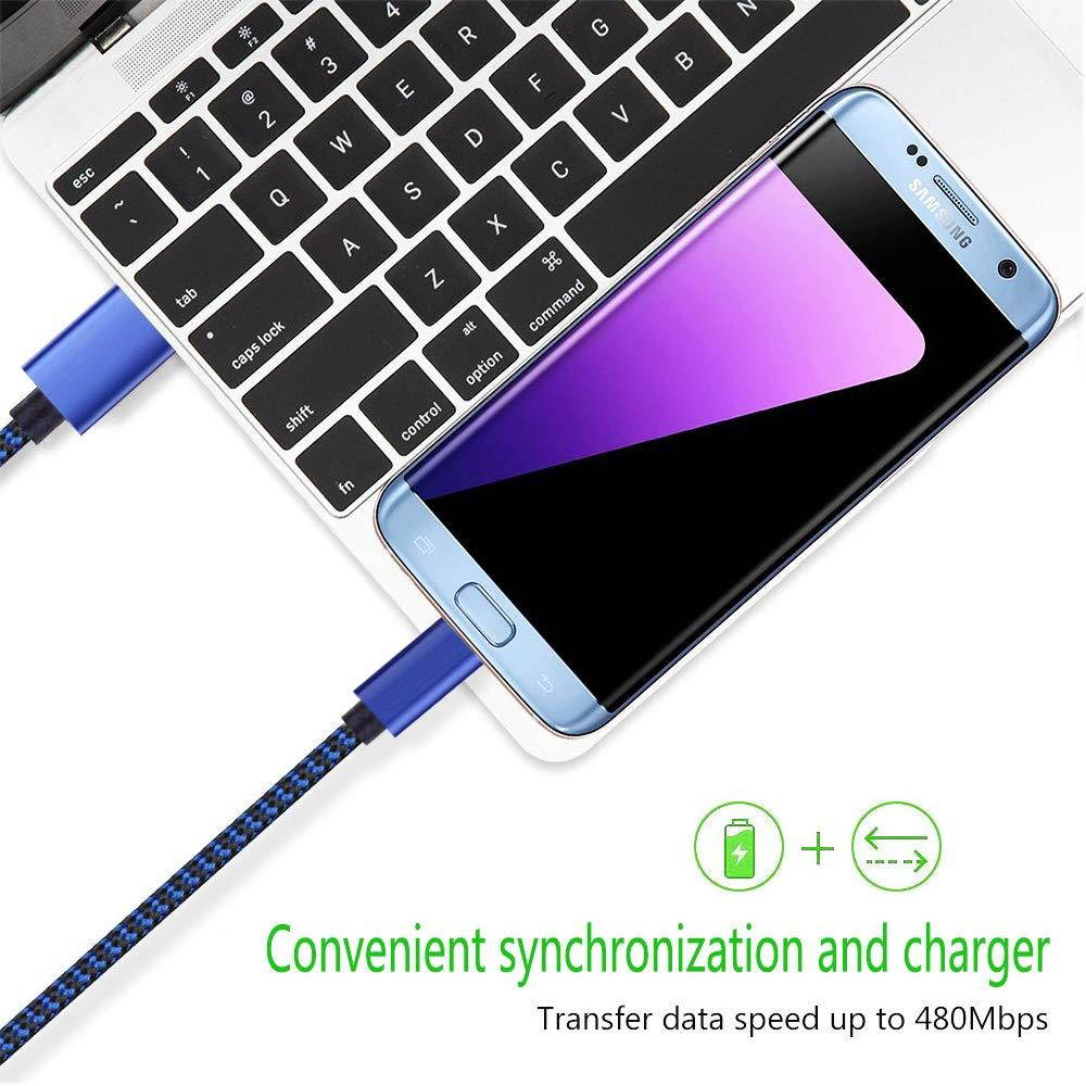 Micro USB Cable Android Tablet Charger Fast Long Charging Cord 10 FT 3Pack Braided Android Phone Charger For Samsung Galaxy S7/S6/S4/J7/J3/Note5/Tab 3/4/A/E,LG V10 PS4 Xbox One