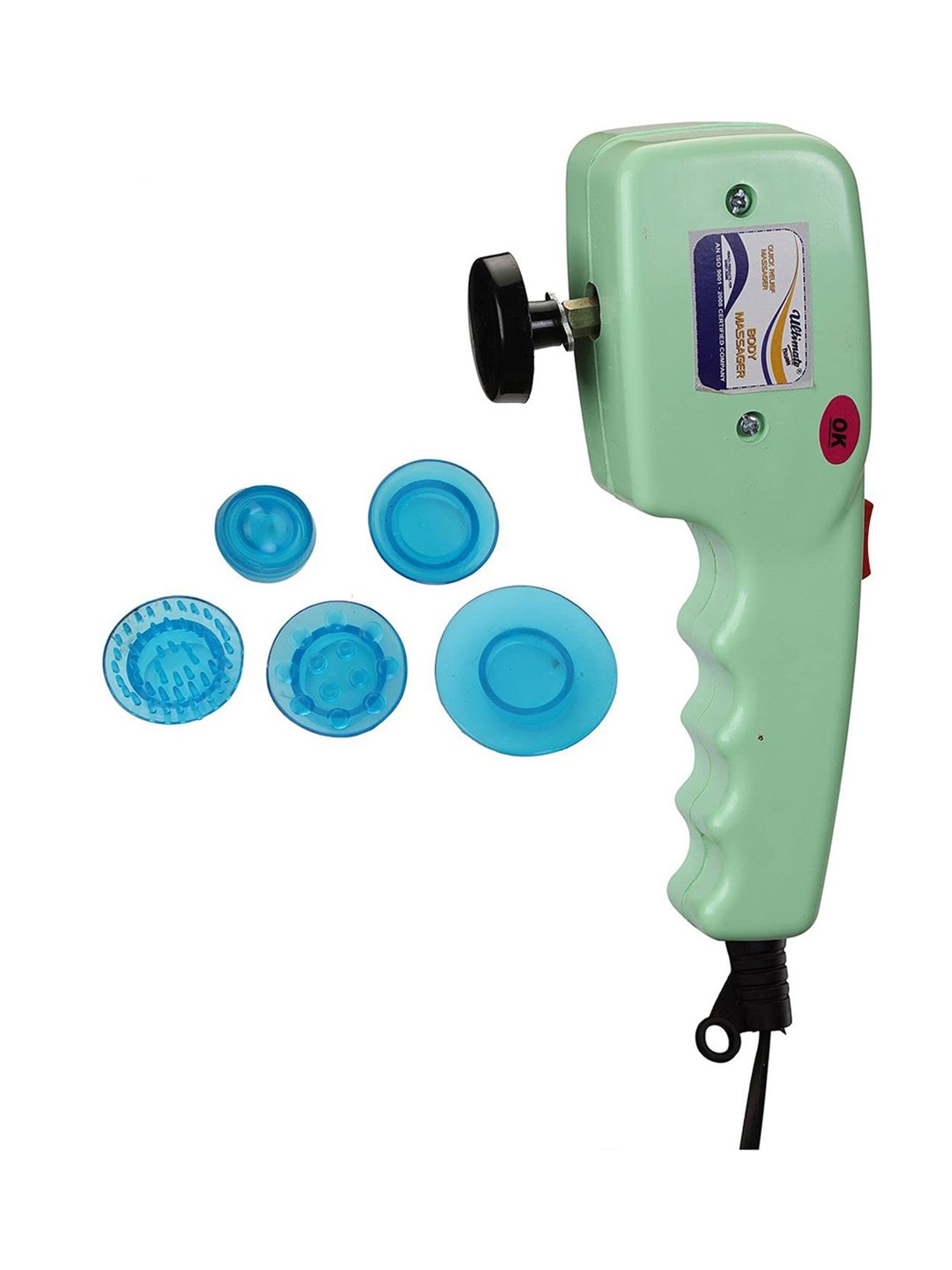 Crescent Ultimate Royal Quick Relief Full Body Electric Massager with 5 Applicator (Light Green)