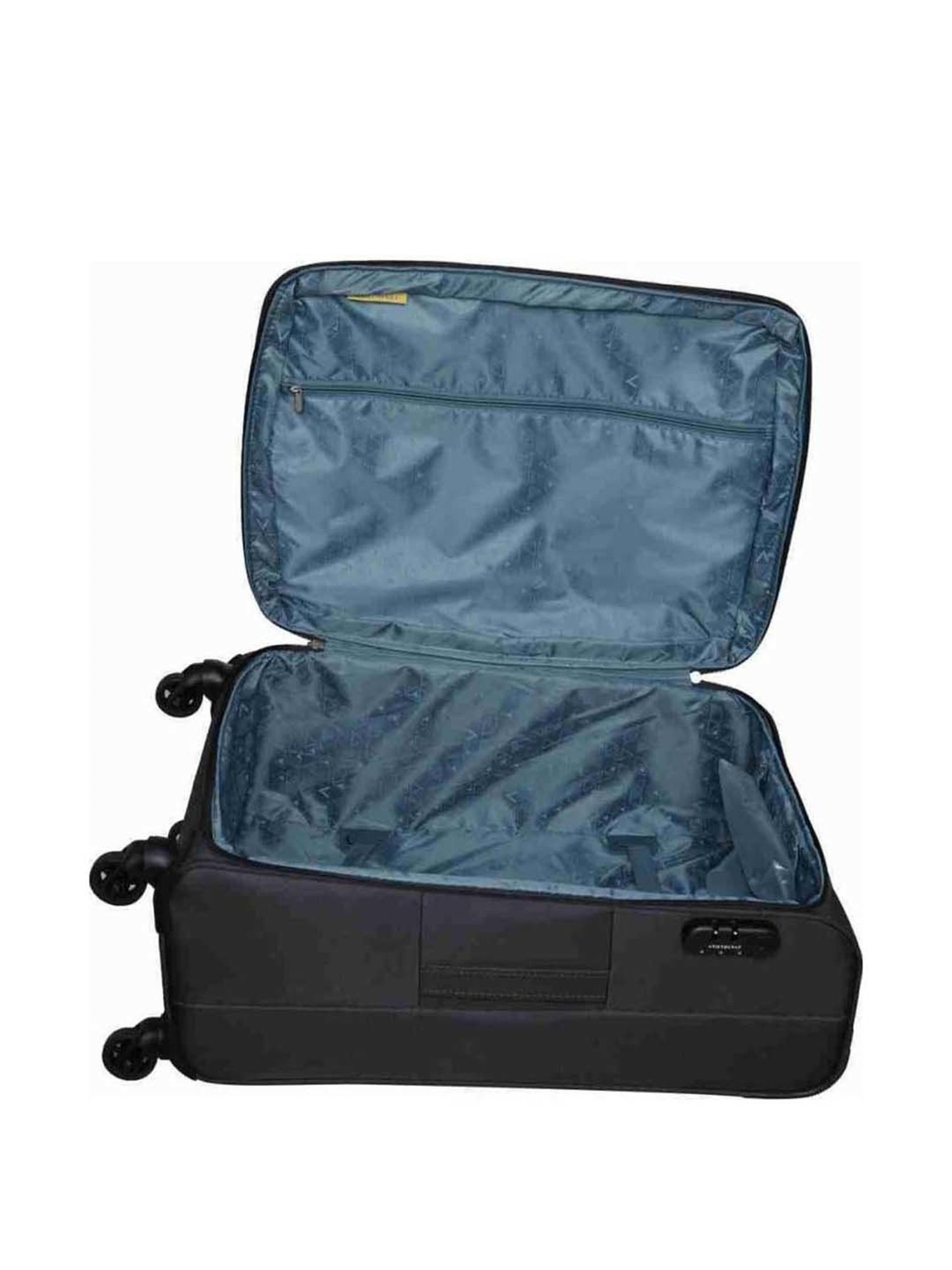 Aristocrat Saphire Black Solid Soft Large Trolley Bag - 52 cm