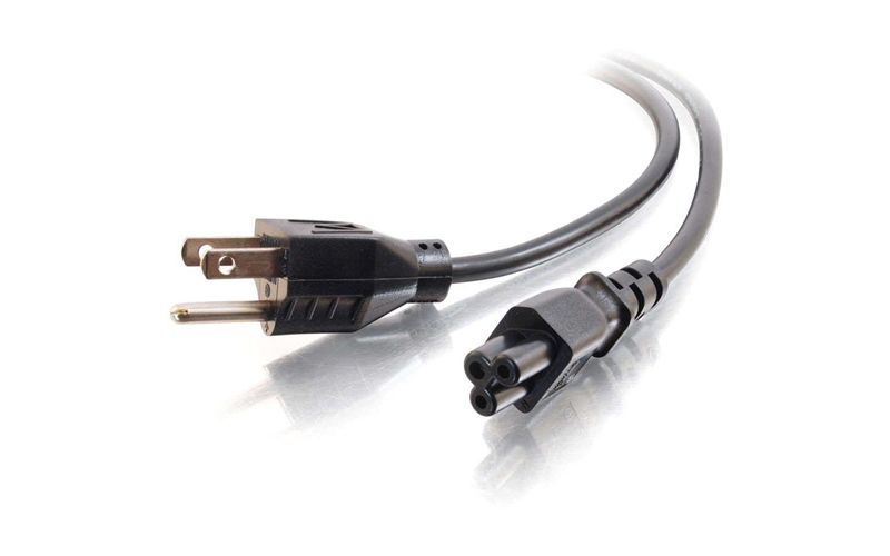 C2G 6ft 18 AWG 3-Slot Laptop Power Cord (NEMA 5-15P to IEC320C5) - Replacement power cord for many laptops