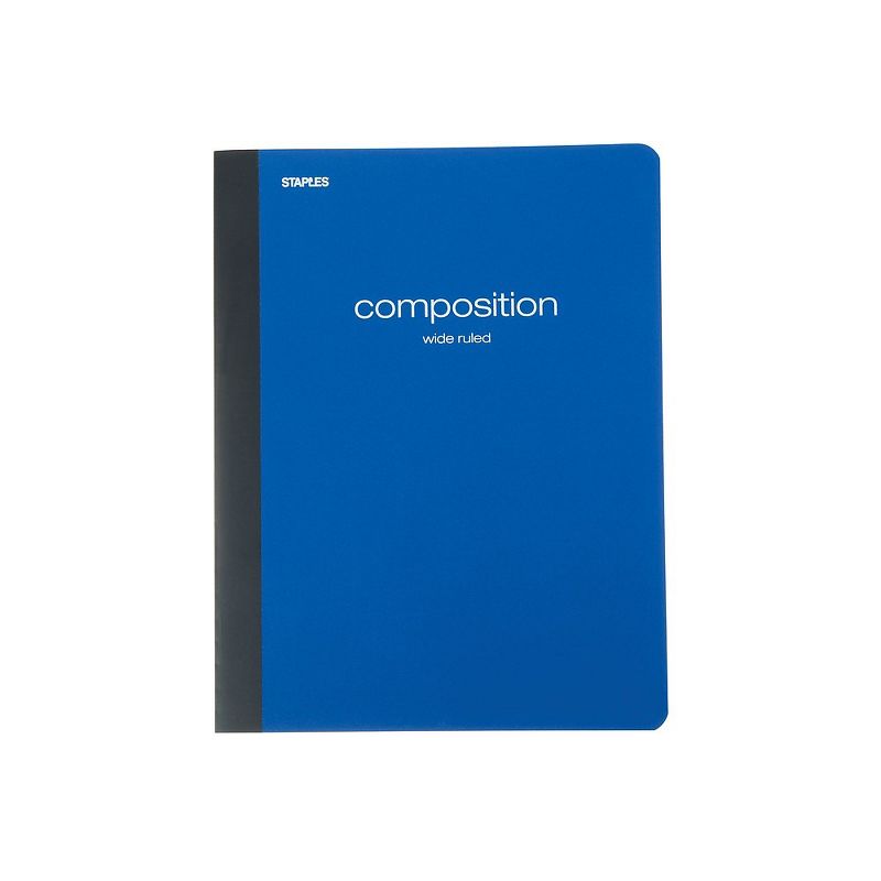 Staples Poly Composition Notebook 9.75" x 7.5" Wide Rule 70 Sh. Assorted 421175