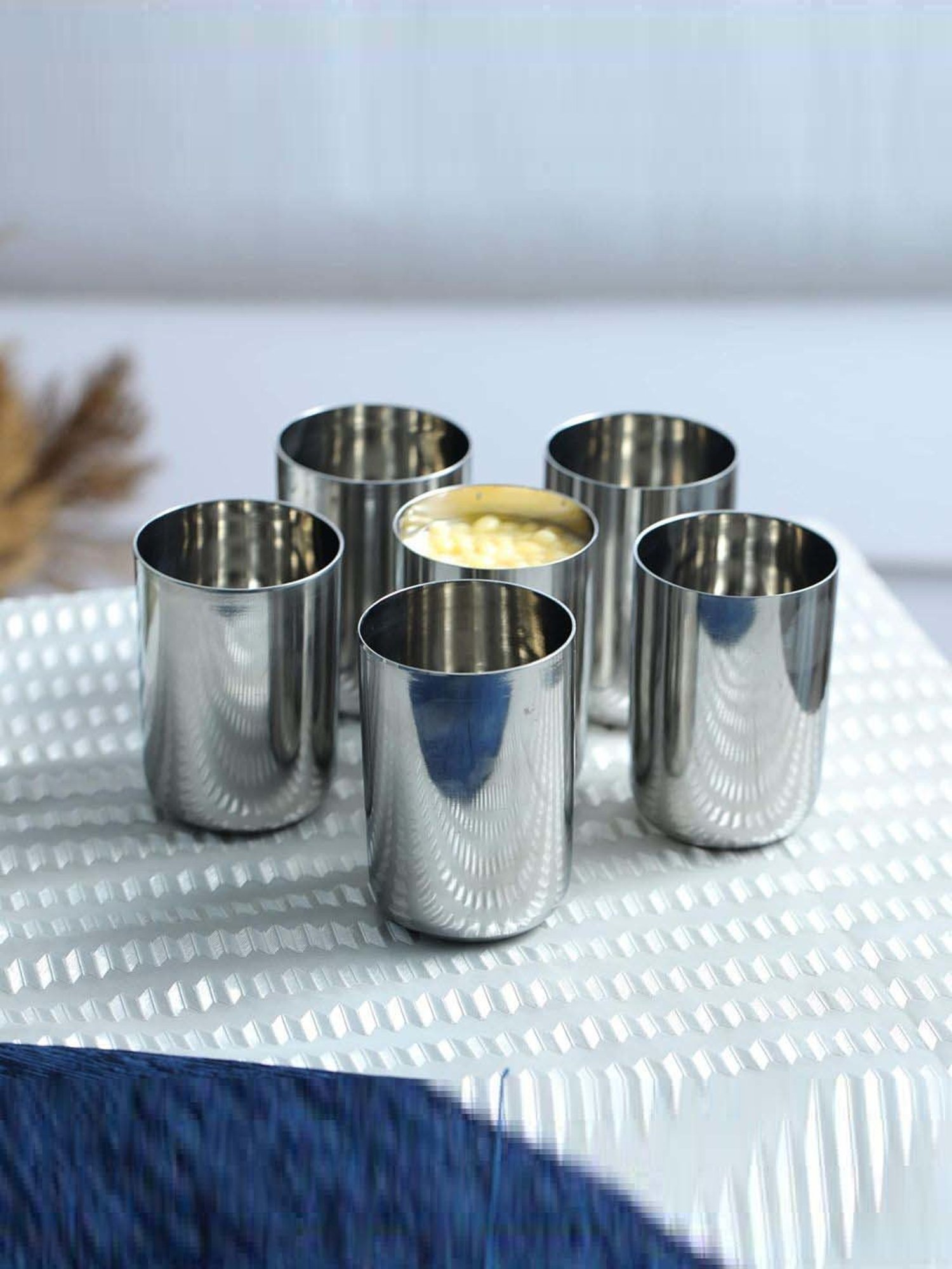 Airan Silver Stainless Steel Royal Heavy Gauge Tumbler - Set of 6