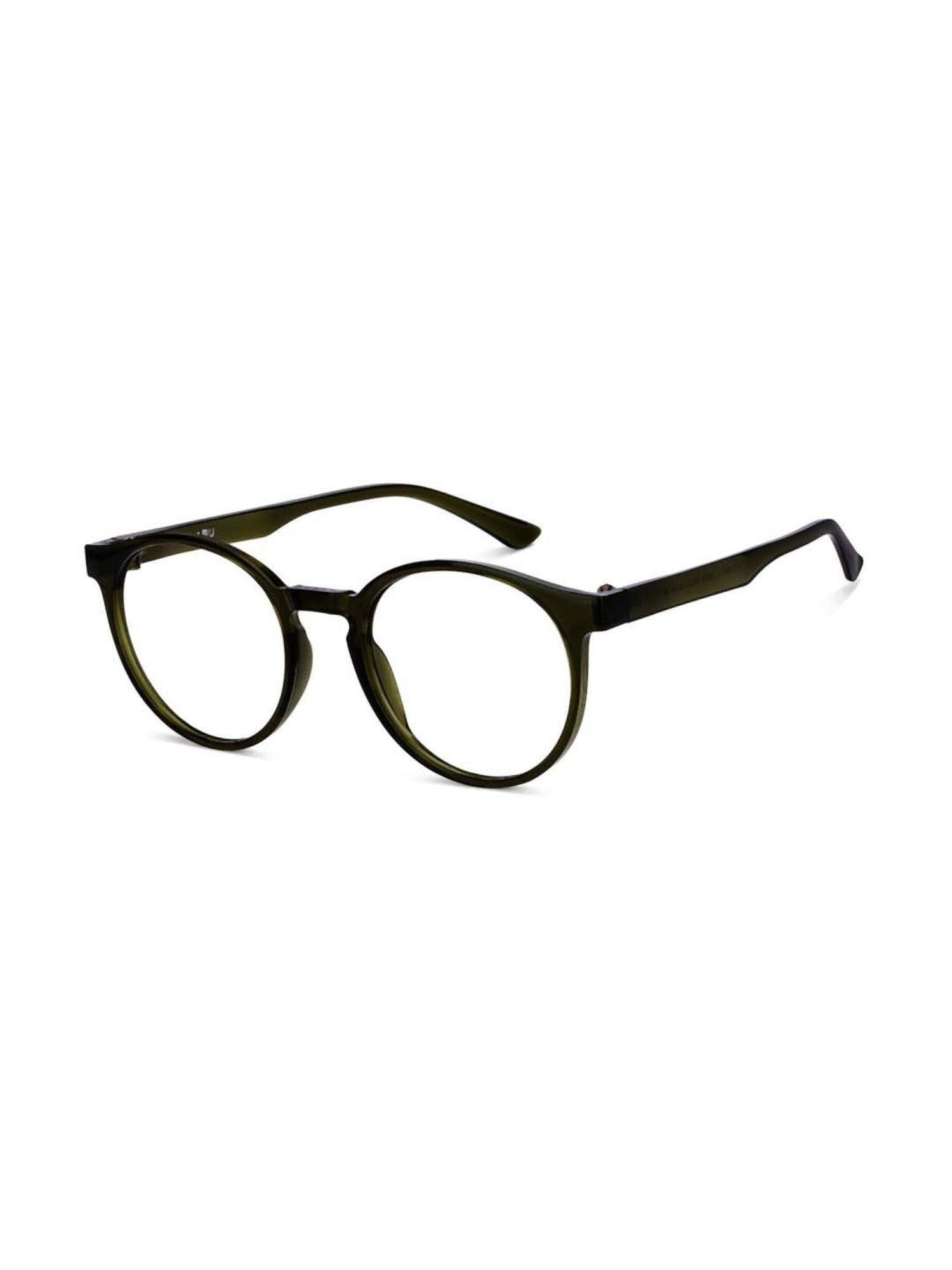 Lenskart Blu LB E14453 Green Full Rim Round Zero Power Computer Glasses