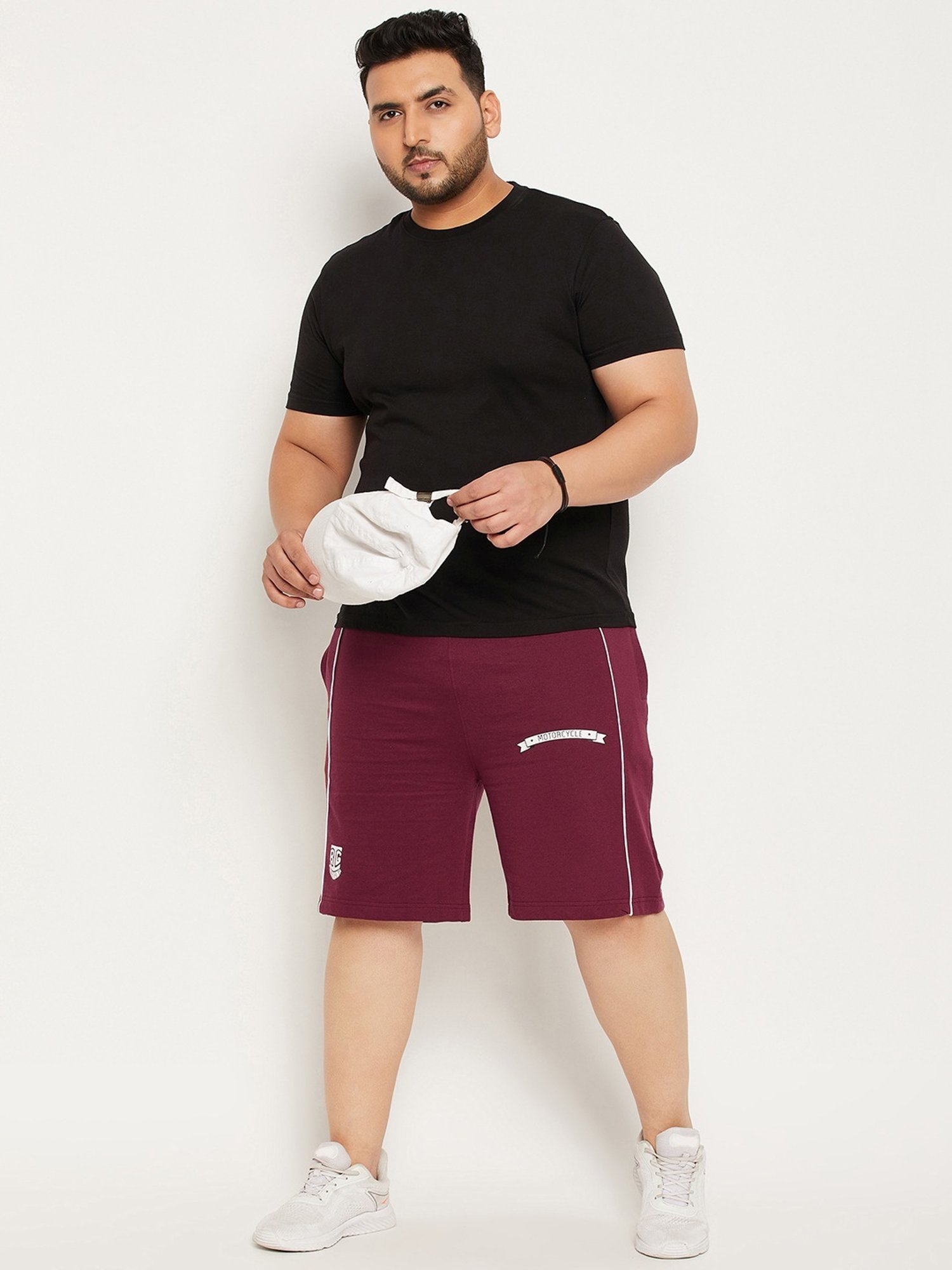 Bigbanana Maroon Regular Fit Printed Shorts