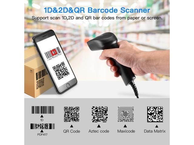 EY-006Y QR Barcode Scanner Portable Wired 1D 2D USB Bar Code Reader For Windows DataMatrix 2D Code Scanner PDF417