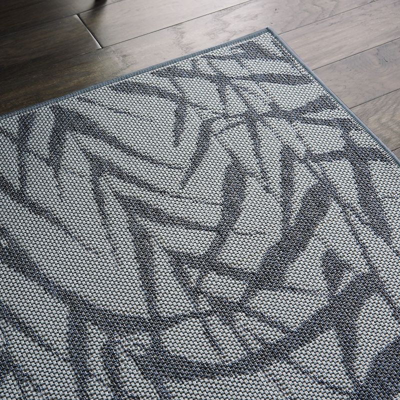 Nourison Calabas CLB06 Light Blue/Slate Indoor/Outdoor Area Rug 5'3" x 7'3"