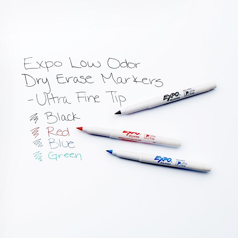 4pk Dry Erase Marker Ultra Fine Tip Multicolor - Expo