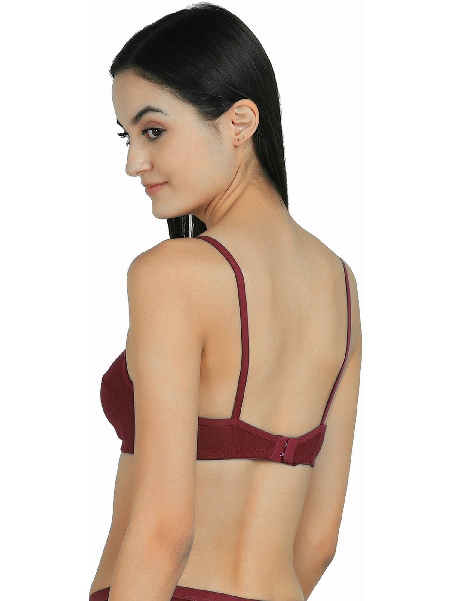 AROUSY Purple & Maroon Cotton T-Shirt Bra - Pack Of 2