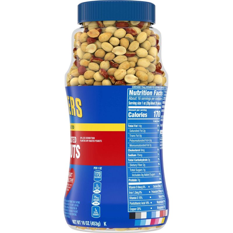 Planters Heart Healthy Lightly Salted Dry Roasted Peanuts - 16oz