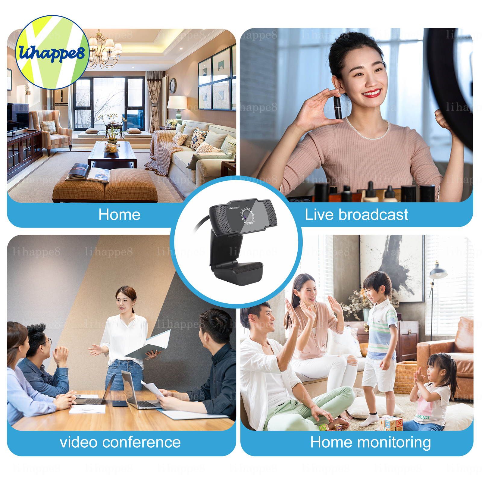 X300 HD 3660 Pc Webcam New Black Camera USB Oem Microphone Case State Frame Sensor PC Webcam