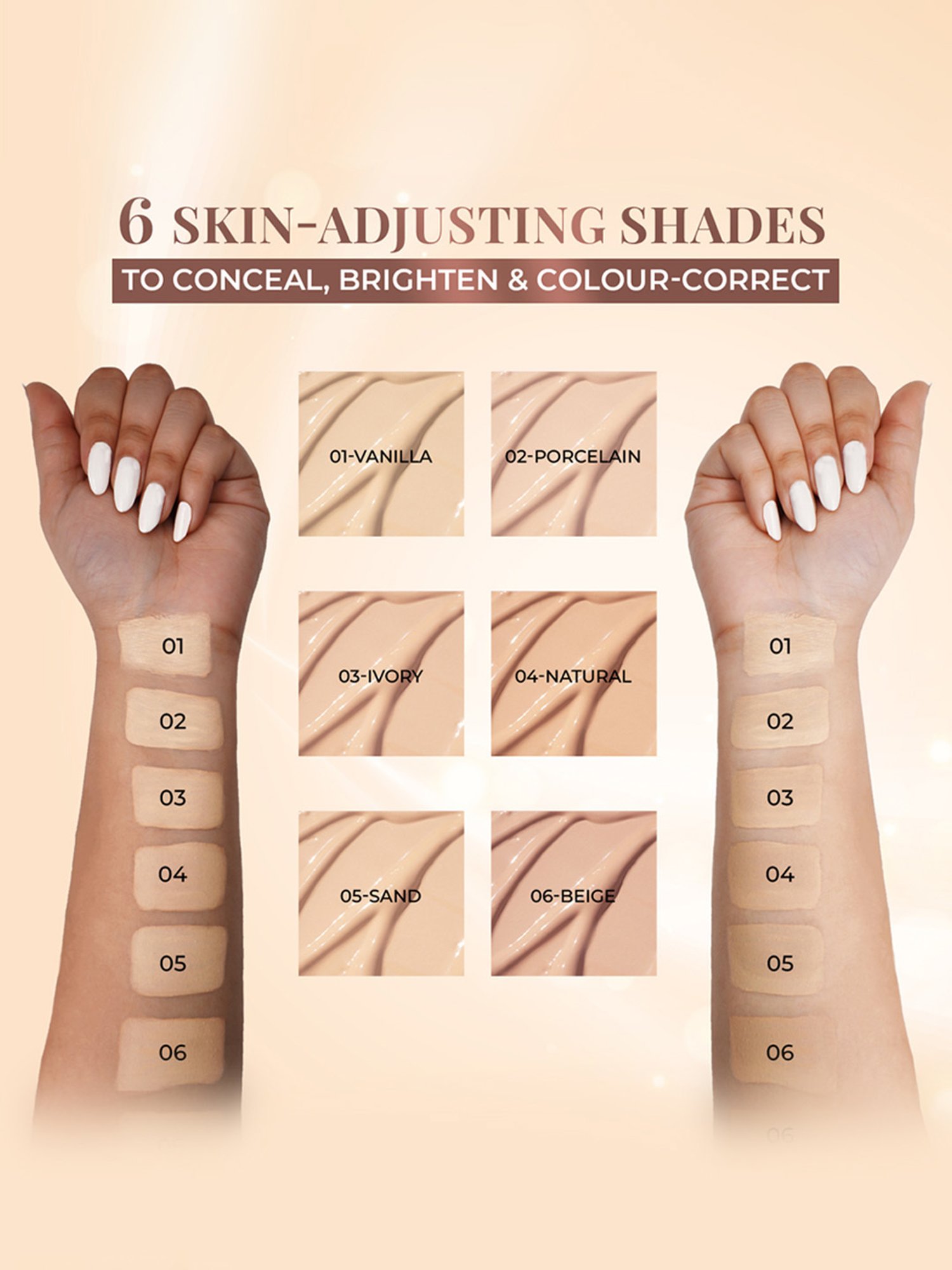 JUST HERBS Brightening & Correcting Concealer 02-Porcelain - 6 ml