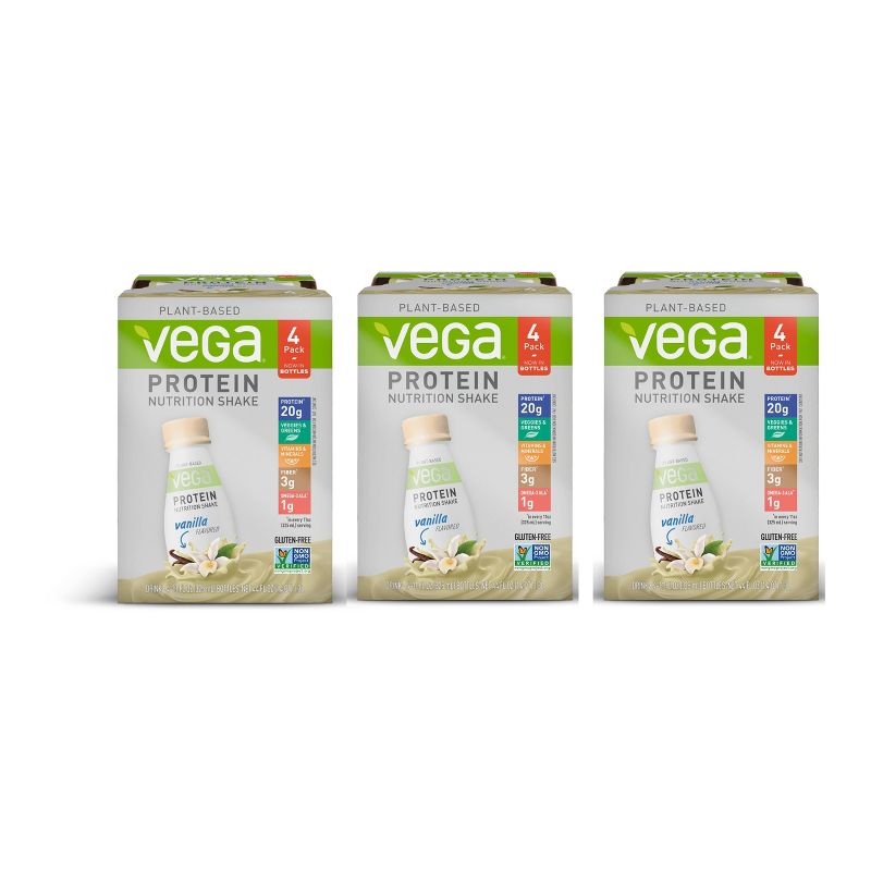 Vega Vegan Protein Shake - Vanilla - 12pk/11 fl oz Bottles