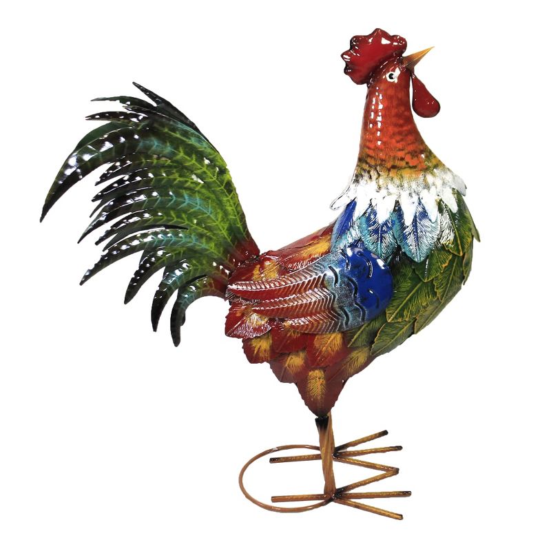 Home & Garden 21.5" Rooster Strutting Male Bird Yard Decor Direct Designs International  -  Outdoor Sculptures And Statues