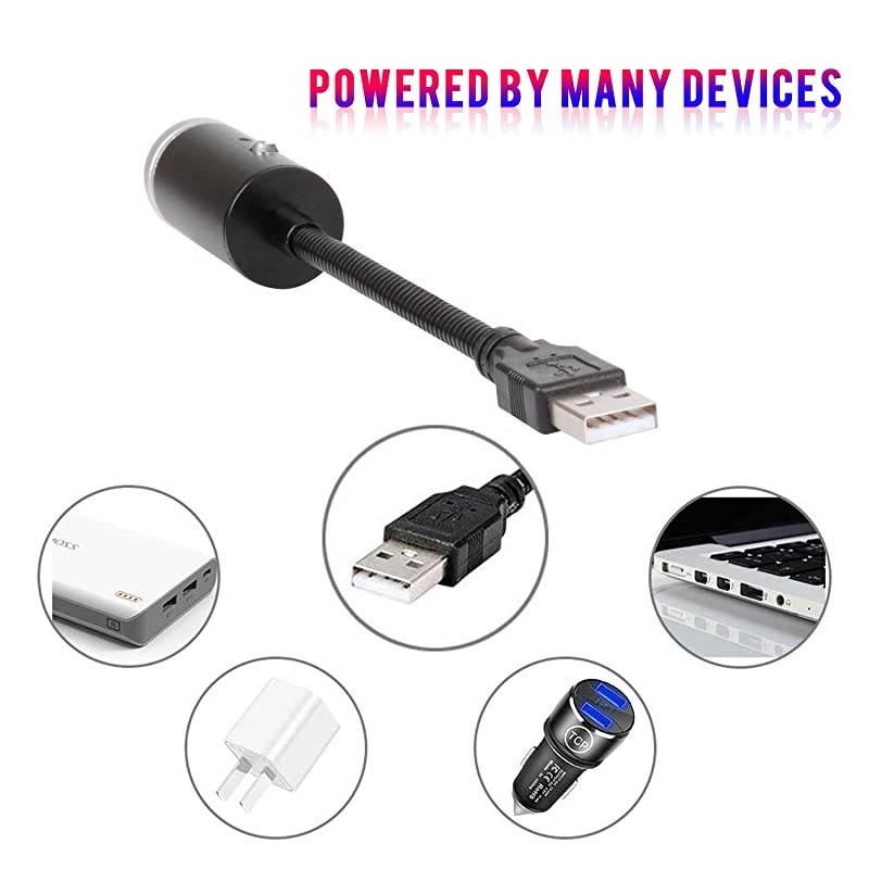 Star Light3 Colors Sound Activated Strobe Light with PortAtmosphere Decorations for Car InteriorCeiling Bedroom Party and More 2 PCS