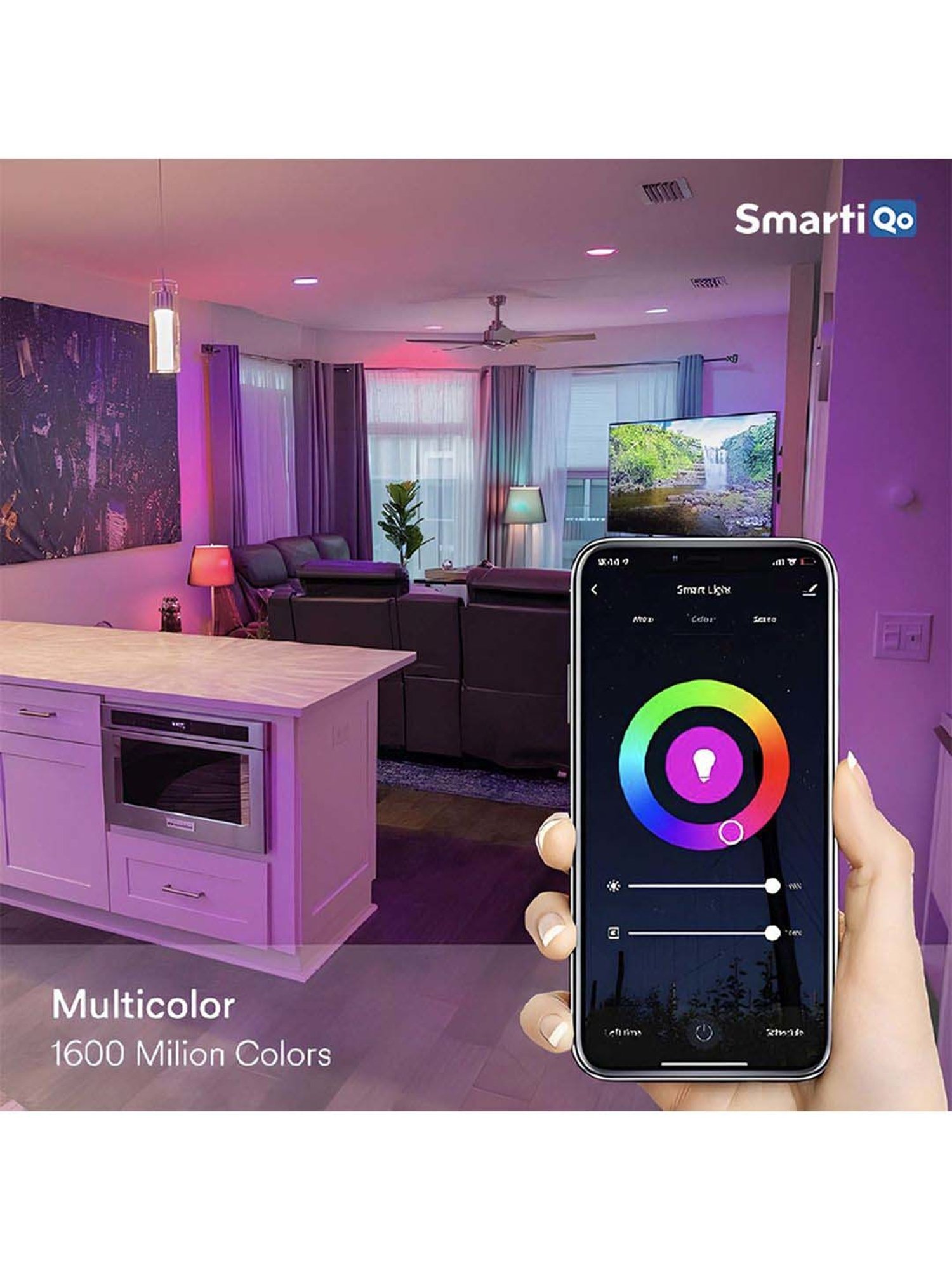 SmartiQo Smart Round Panel Lights 18W (RGBW+CCT)