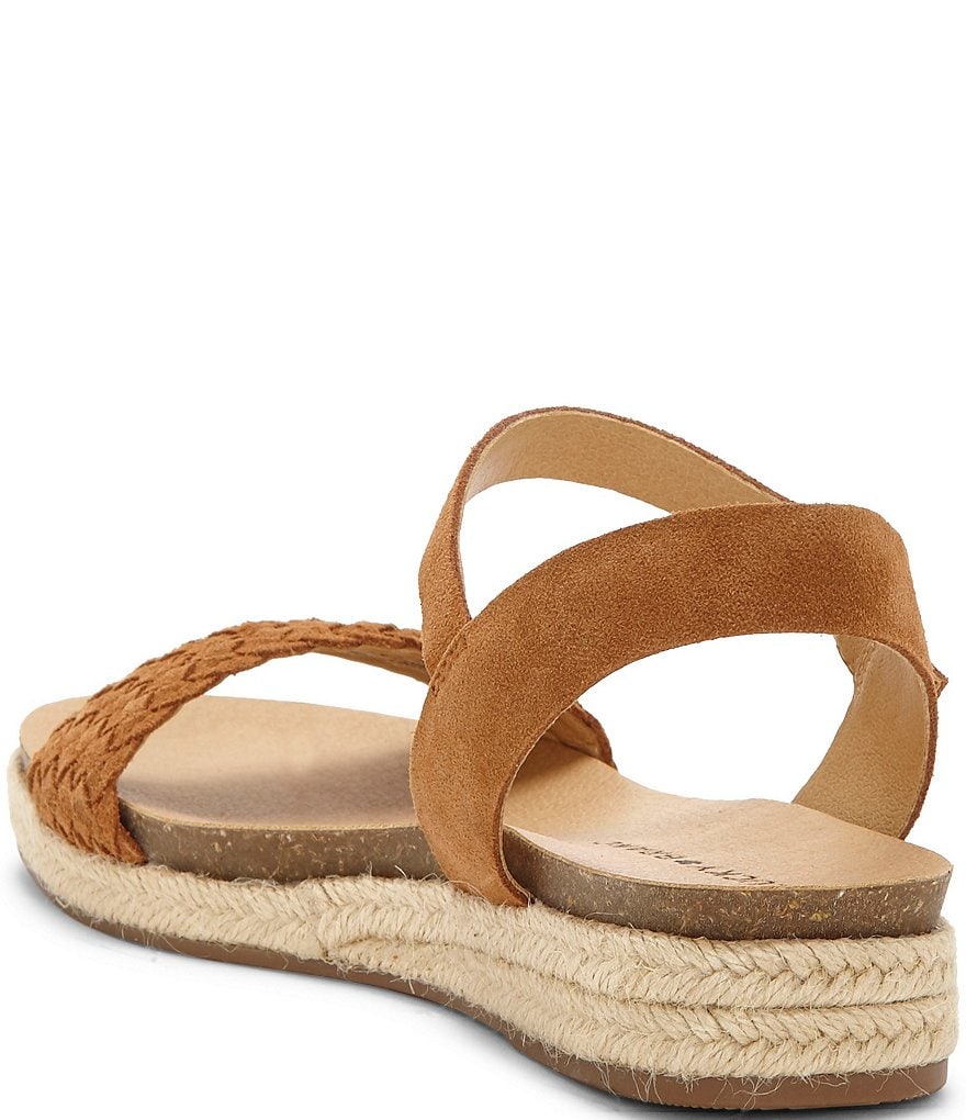 Lucky Brand Grecilyn Suede Espadrille Wedge Sandals