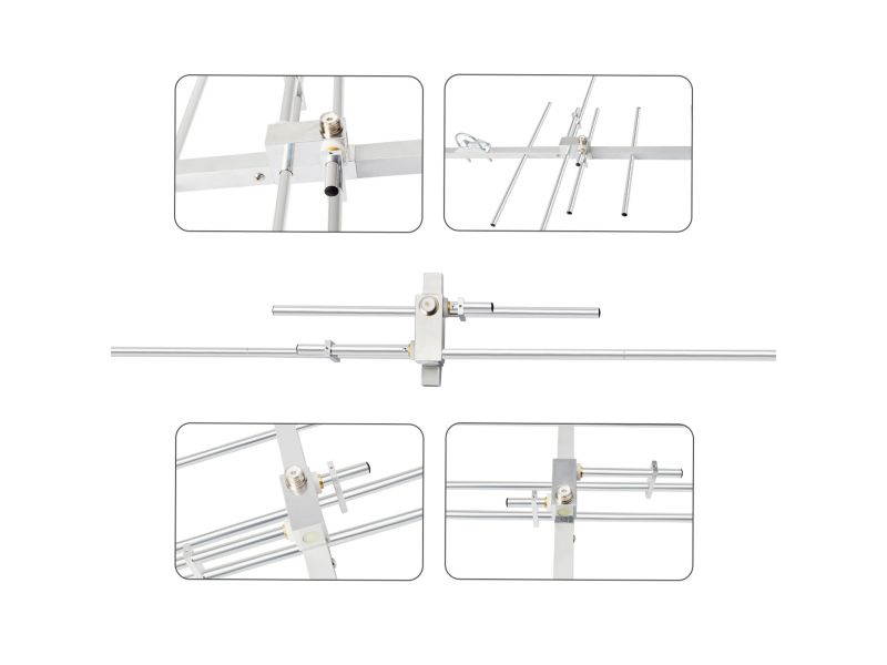 HYS Yagi Antenna Dual Band VHF/UHF 144/430Mhz 2Meter 70CM 100W High Gain 9.5/11.5dBi Outdoor Antenna for Baofeng Motorola Yaesu Kenwood Transceiver 2-Way Radio  SL16 female
