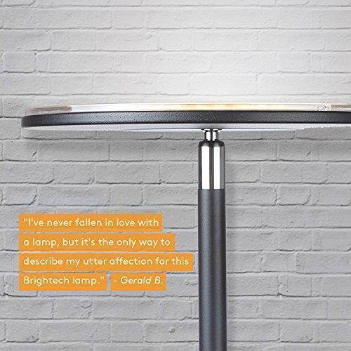 Brightech SKY LED Torchiere Floor Lamp &ndash; Energy Saving, Dimmable Adjustable Lamp, Reading Lamp&ndash; Modern Tall Standing Pole Uplight Lamp Light for Living Room, Dorm, Bedroom, and Office &ndash;Black